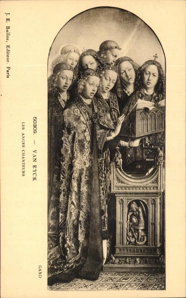 Os Anjos Cantores — Van Eyck — J.E. Bulloz, Editor, Paris - Frente