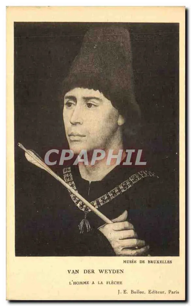 Van der Weyden — Der Mann mit der Pfeil — J. E. Bulloz, Verlag, Paris - Vorderseite