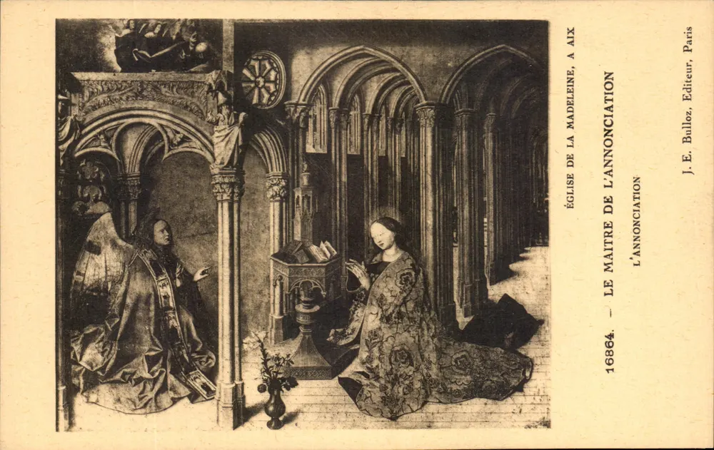 Kirche der Madeleine, in Aix — Der Meister der Verkündigung — J.E. Bulloz, Verlag, Paris - Vorderseite