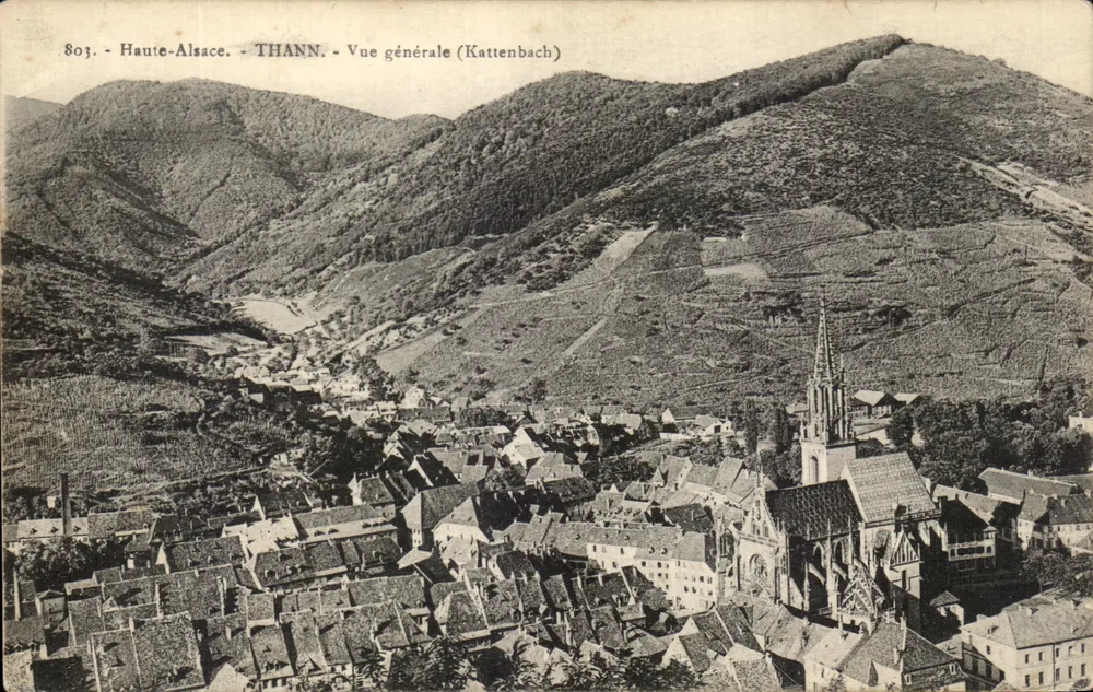 Thann - Vue générale (Kattenbach) - Haute-Alsace - Frente