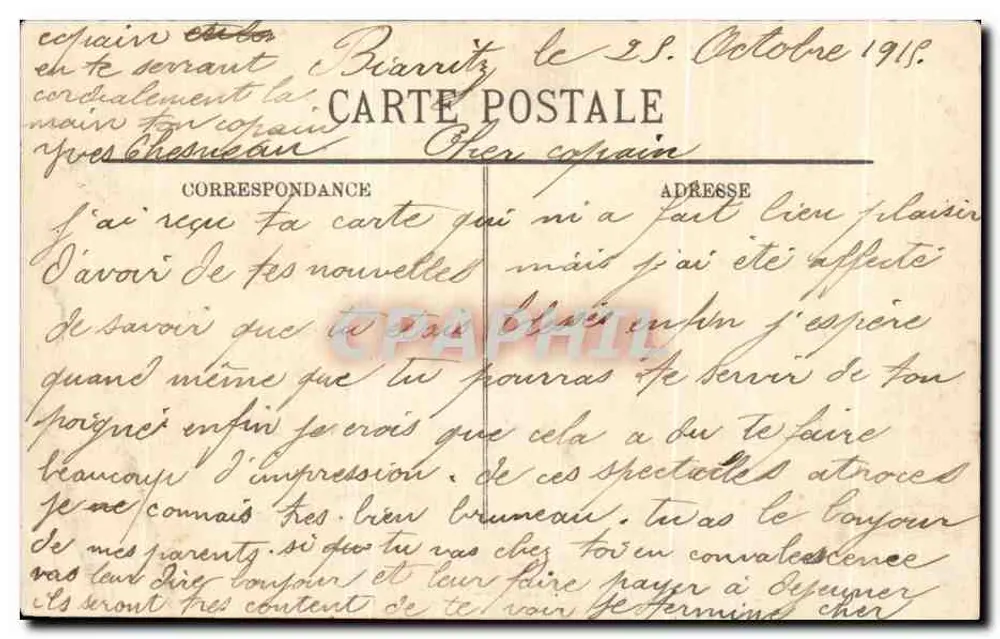 Biarritz — A Grande Praia com maré baixa — LL, n°42 - Verso