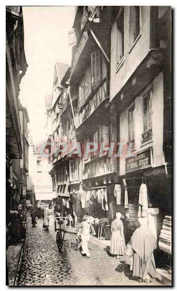 Rue stretta a Parigi — commercianti di lana — editore Levý fils & Cie, Parigi - Recto