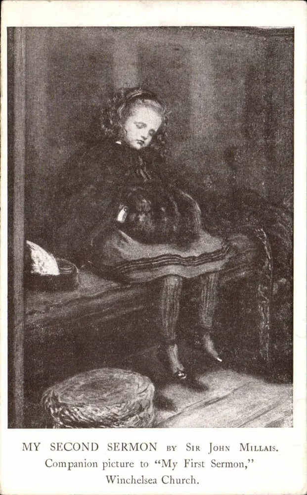 Mein zweiter Predigt — Begleitbild zu 'Mein erster Predigt,' Winchelsea Kirche — Sir John Millais - Vorderseite