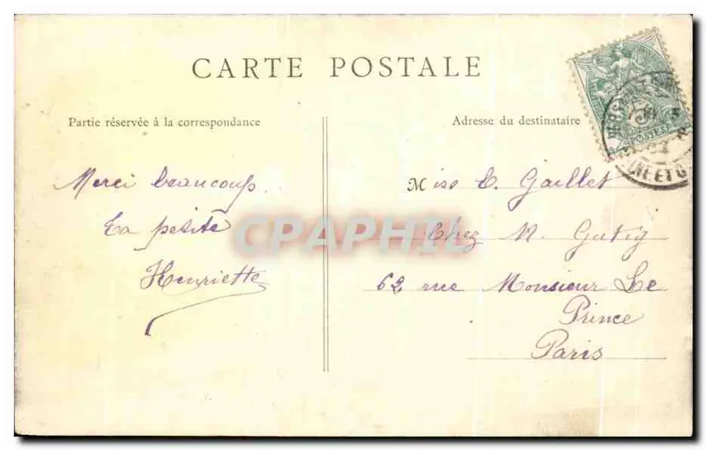 Versailles — Die Parterres an dem Tag der Granden Eaux — Verlag: P. E. L. C. (Nr. 10) - Rückseite