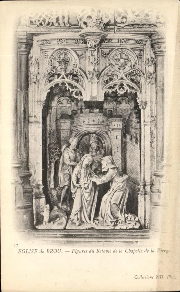 Kirche von Brou - Figuren des Altarwerks der Kapelle der Jungfrau - Vorderseite