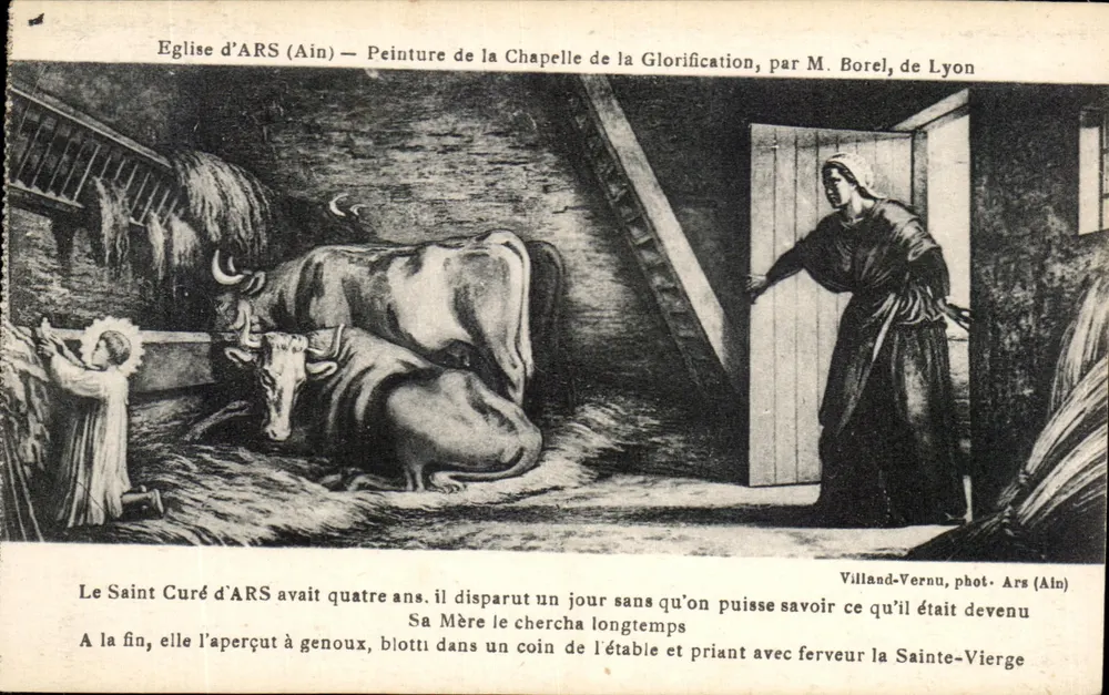 Kirche von ARS (Ain) — Malerei der Kapelle der Verherrlichung, von M. Borel, aus Lyon - Vorderseite