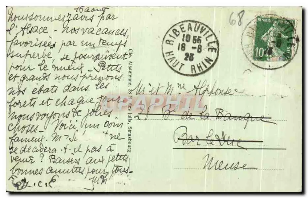 Ribeauvillé - Ruinen des Schlosses Saint Ulric — L'Alsace pittoresque — CAP - Rückseite