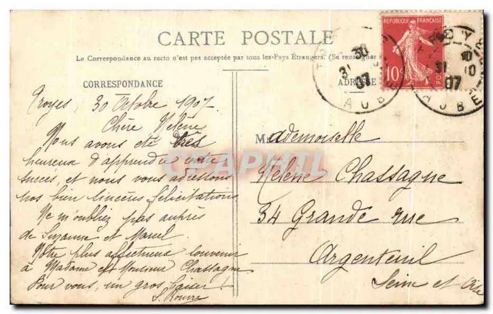 Troyes - A Rua dos Gatos — Coleção S. B. W. - Verso