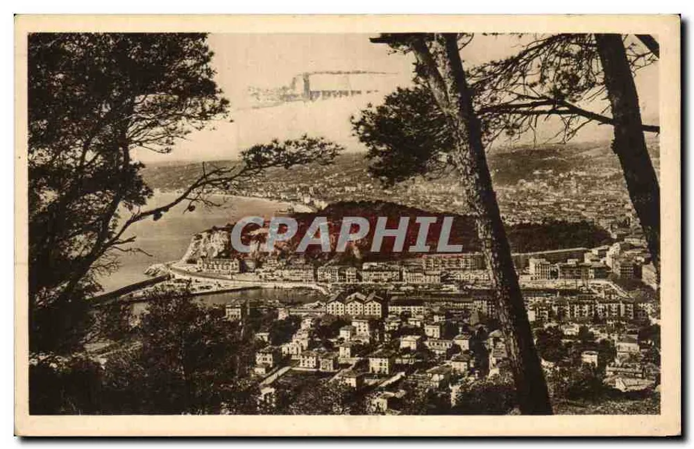 Nice — O Castelo visto do Monte Boron — Les Éditions André - Frente