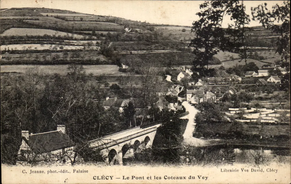 Clécy — Der Brücke und die Coteaux du Vey — C. Jeanne, phot.-edit. Palaise - Vorderseite