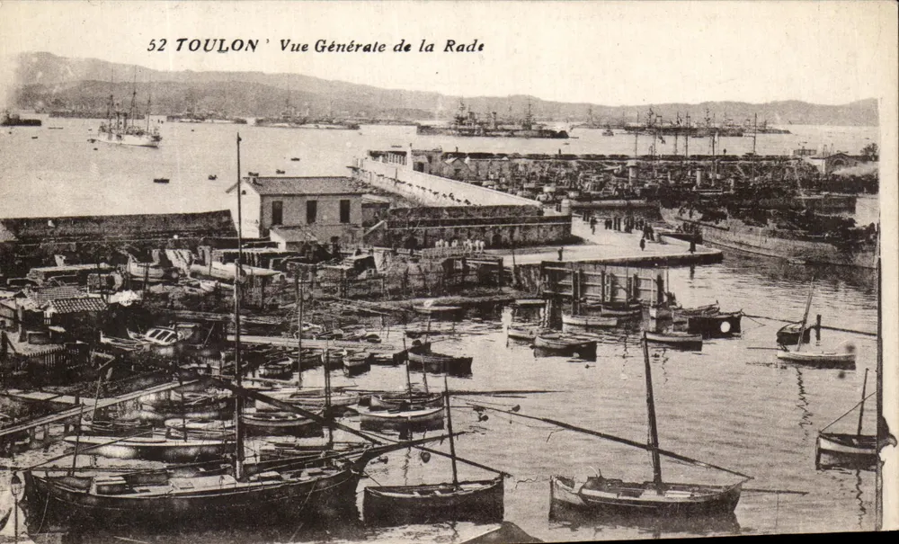Toulon — Allgemeiner Blick auf den Hafen — unbekannter Verlag, Seriennummer 52 - Vorderseite