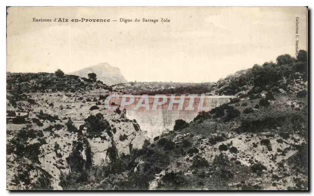 Umgebung von Aix-en-Provence — Staudamm Zola - Vorderseite