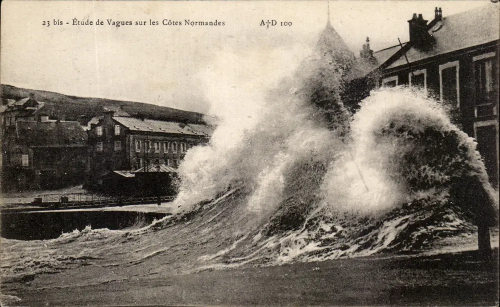 Estudo de Ondas nas Costas Normandas — A+D 100 — A. Duboag, editor (Carnac, França) - Frente