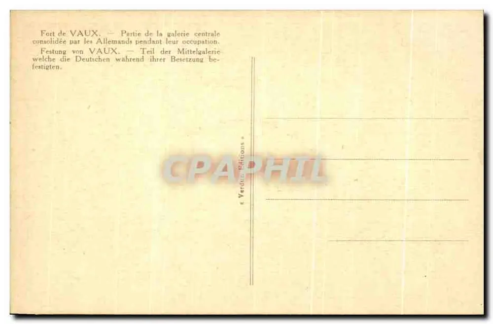 Fort de Vaux — Galeria central consolidada pelos Alemães - Verso