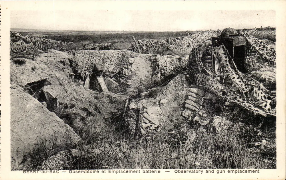 Berry-au-Bac — Observatorium und Batteriestandort — Verlag B. Norgarède & H. Lentrat, Soissons - Vorderseite