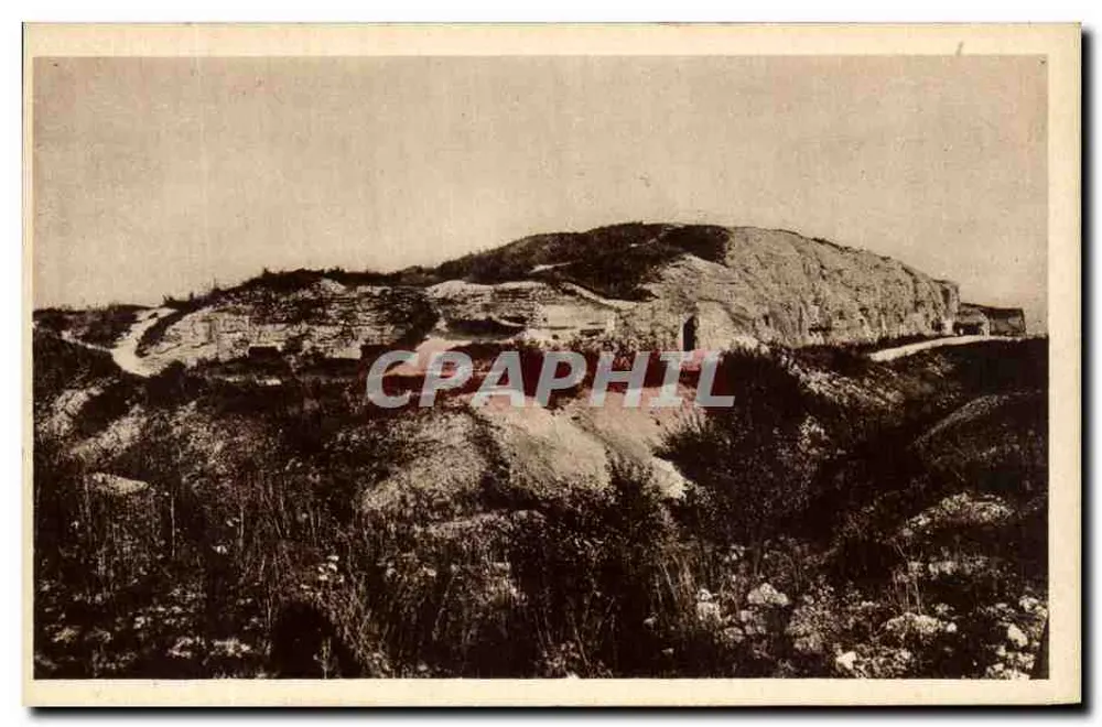 Fort de Vaux — Vista geral do forte (frente sul) — Perbun, número de série não visível - Frente