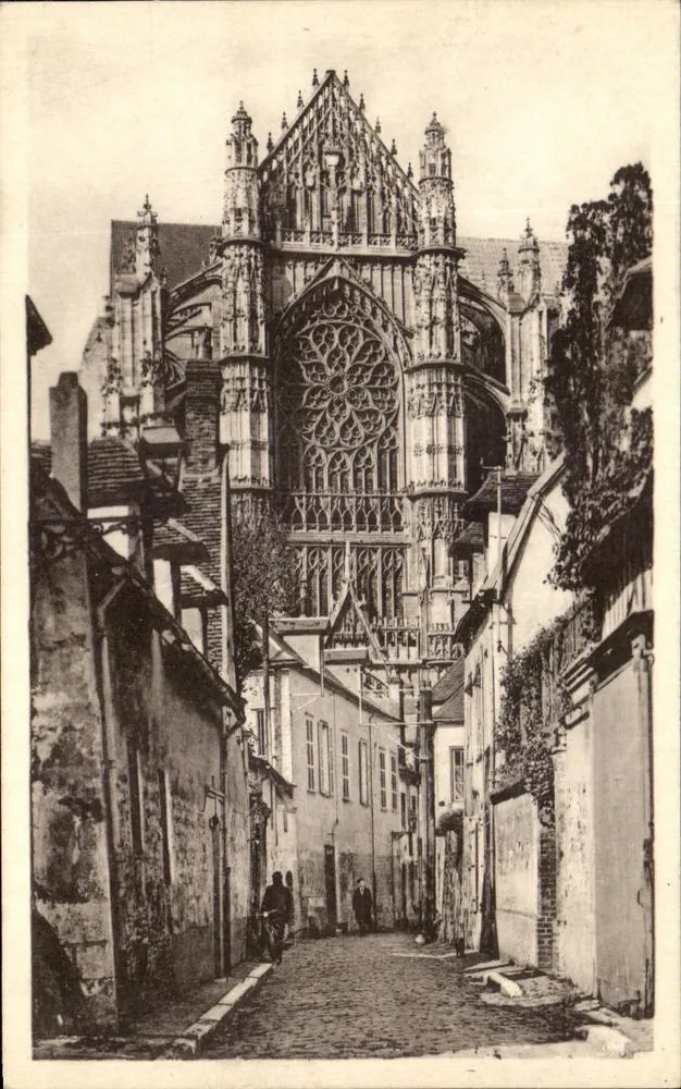 Ansicht der Kathedrale von Beauvais — Verlag Druckerei-Buchhandlung Rue Feutrrier und Rosace de la Cathédrale - Vorderseite
