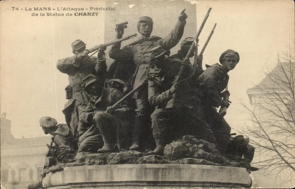 Le Mans - Der Angriff - Sockel der Statue von Chanzy - Vorderseite