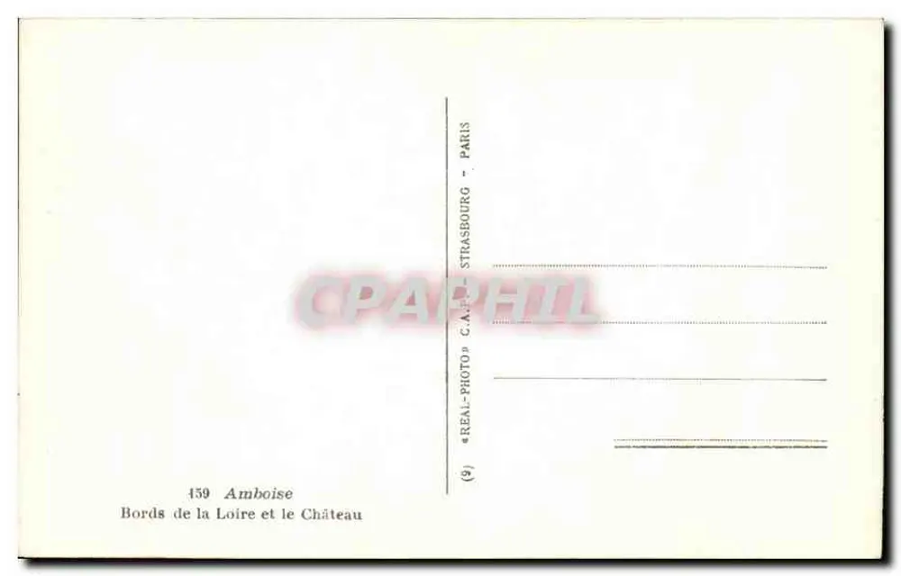 Amboise — Margens do rio Loire e o Castelo — REAL-PHOTO - PARIS - Verso