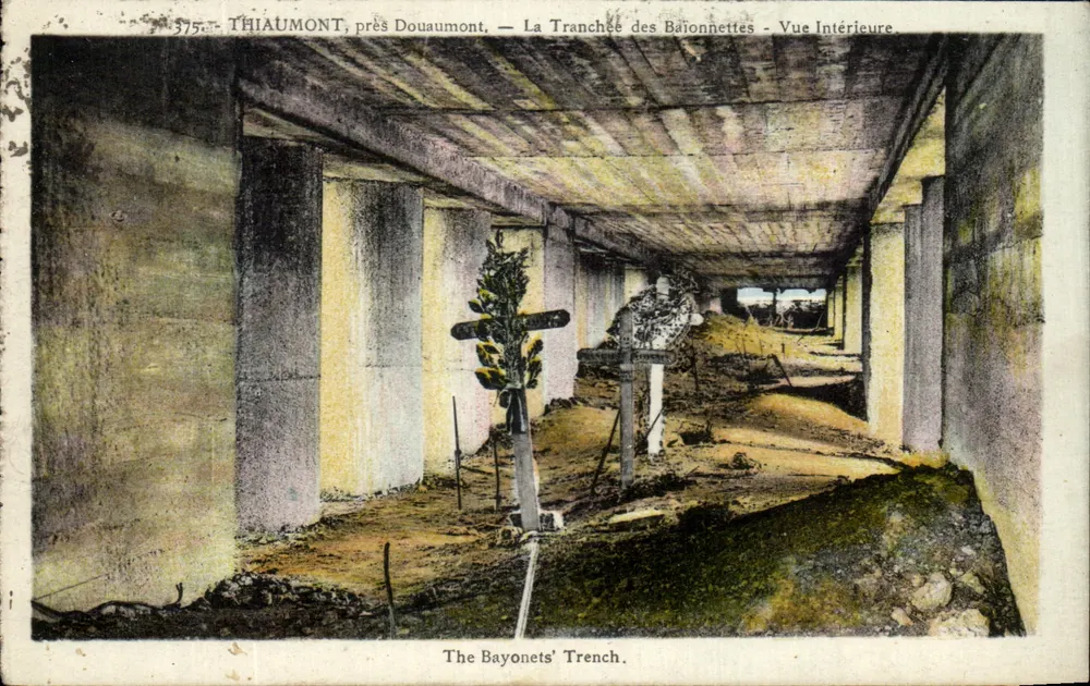 Thiaumont, nahe Douaumont — Die Baionettengraben — Innensicht — Edition Verdun - Vorderseite