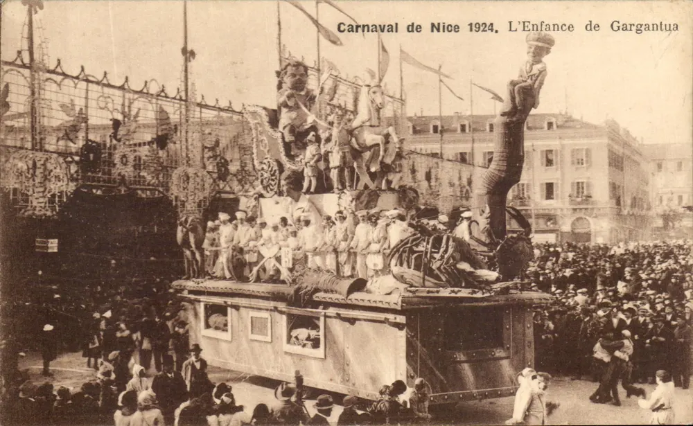 Karnawał w Nicei 1924, Dzieciństwo Gargantua — Wydawca: Lévy & Neufeldin Réunis, Paryż - Awers