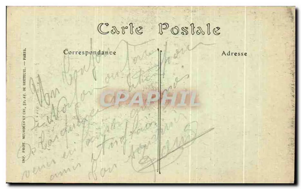 Noyon — Innenansicht eines zerstörten Hauses (März 1917) — Ausgabe Nr. 879 - Rückseite