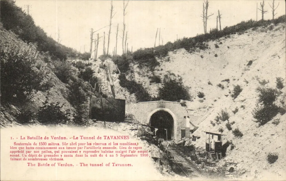 Der Tunnel von Tavannes — Verdun — Verlag: Véron & Cie, Nr. 1 - Vorderseite