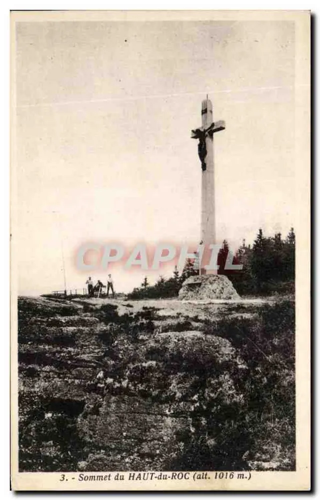 Cume do HAUT-du-ROC (alt. 1016 m.) — Cruz monumental — n°3 - Frente