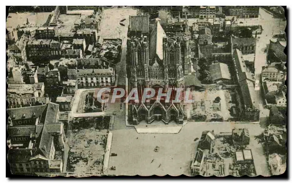 Kathedrale von Reims — Aufnahme aus der Luft — Edition Reims Kathedrale n°141 - Vorderseite