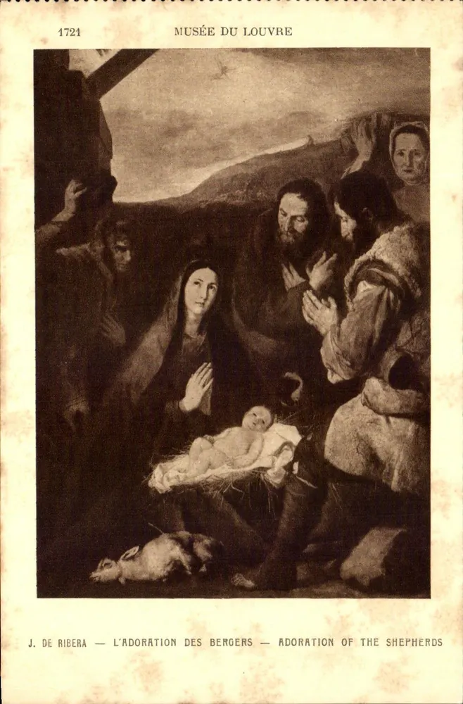 Louvre-Museum — J. de Ribera — Die Verehrung der Hirten — n° 1721 - Vorderseite