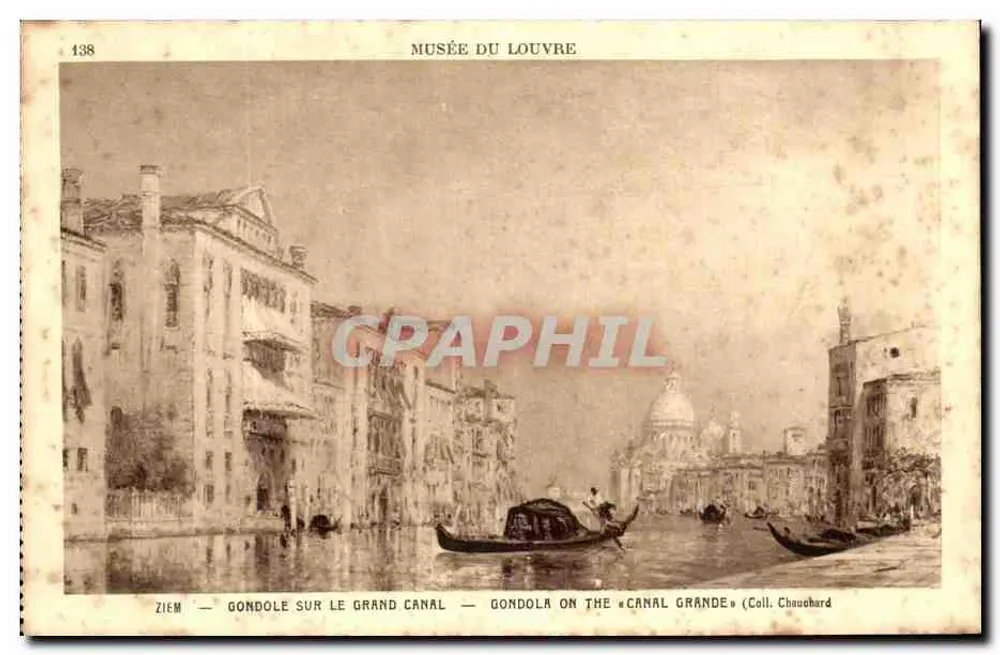 Gondel auf dem Grand Canal — Ziem — Musée du Louvre — (Coll. Chauchard) - Vorderseite