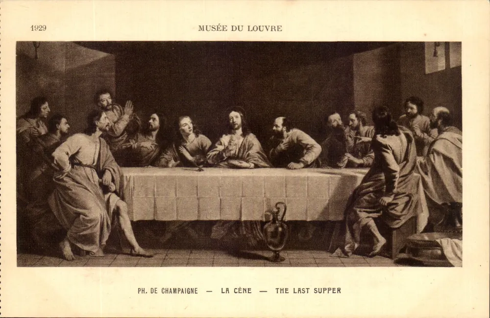 A Ceia — Museu do Louvre — Ph. de Champaigne — 1929 - Frente