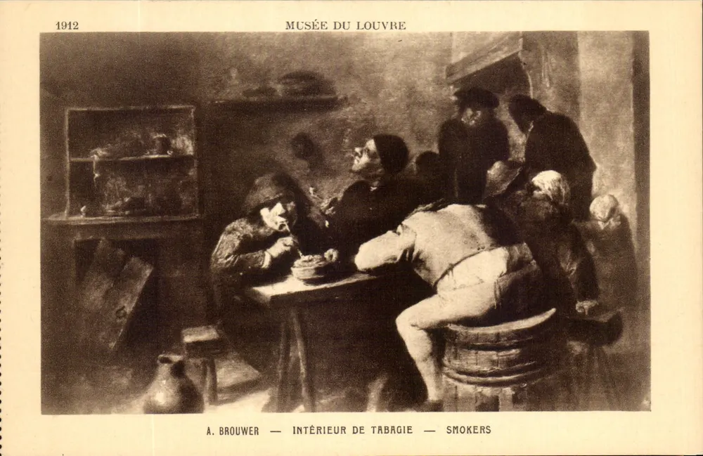 Interior de tabacaria — A. Brouwer — Museu do Louvre - Frente