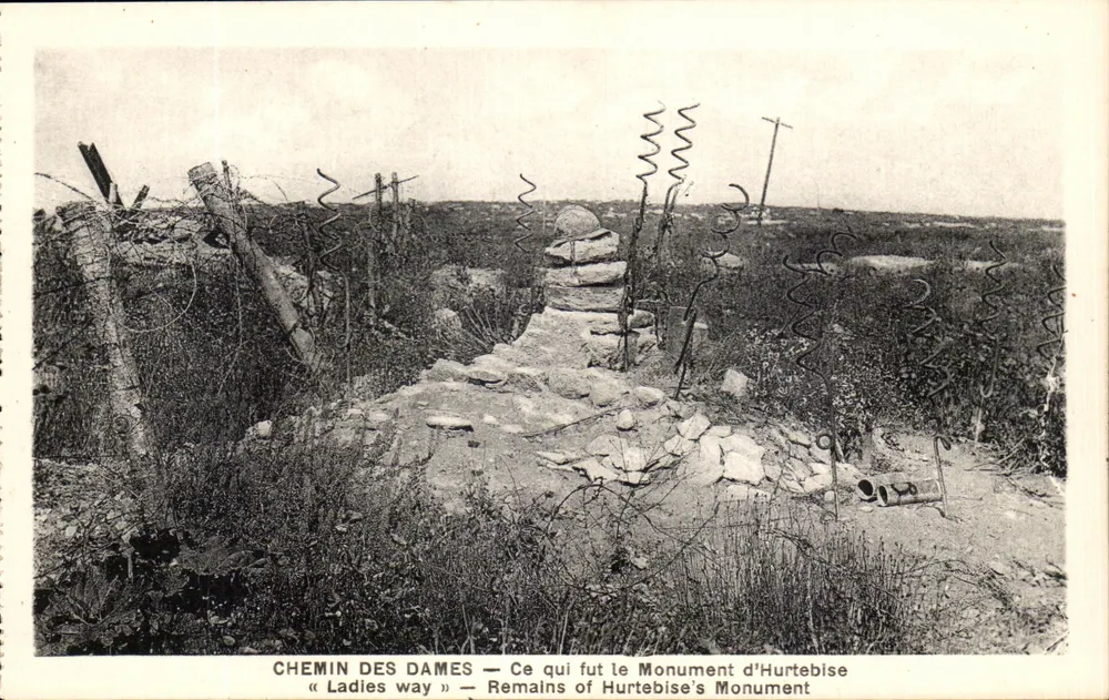 Chemin des Dames — Was war das Denkmal Hurtebise — Verlag B. Nougardé & H. Lestrat, Soissons - Vorderseite