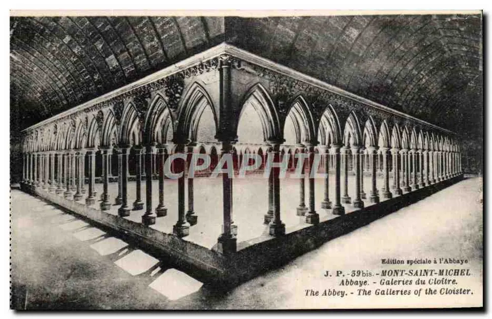 Monte-Santo-Michel — Galerias do Claustro — Edição especial na Abadia - Frente