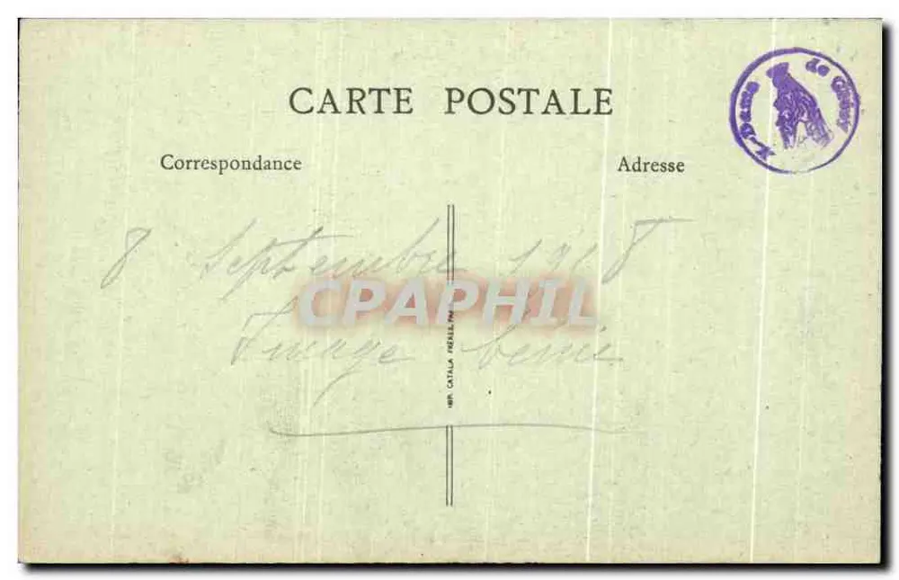 Cléry (Loiret) — O Trono da Virgem — Fassot, editor, n° 552 - Verso