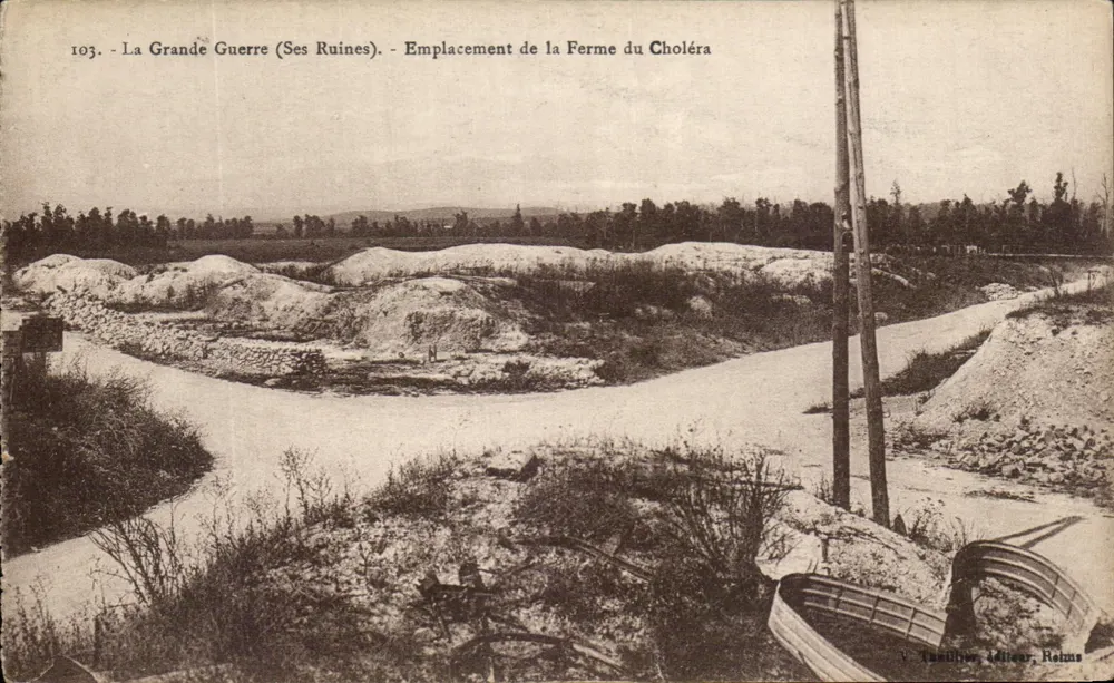 Der Große Krieg (Seine Ruinen) — Ort der Cholera-Farm — Y. Tasilhon, Verlag, Reims - Vorderseite