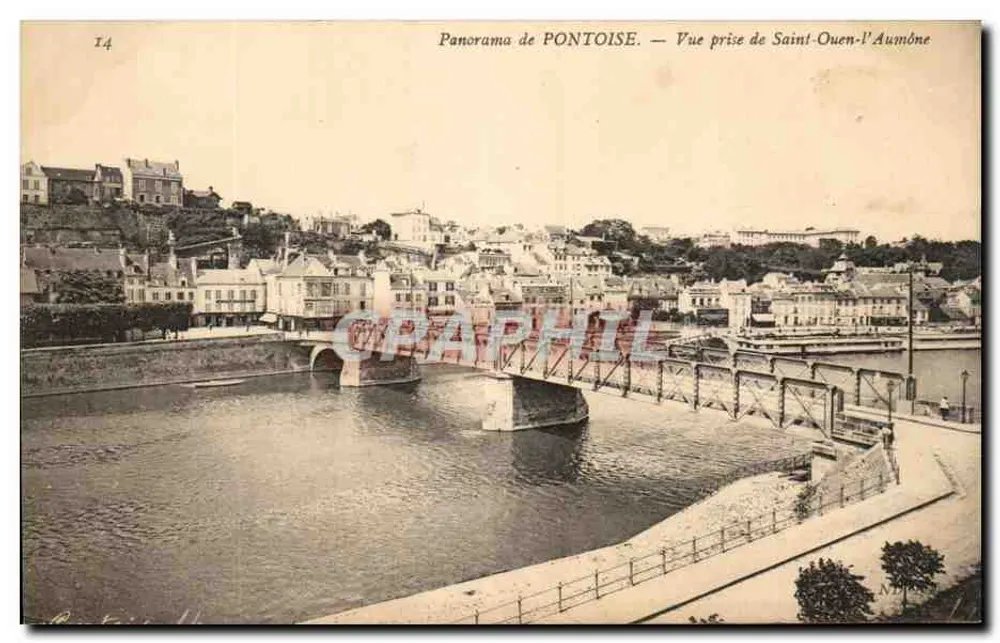 Panorama von Pontoise — Ausblick vom Saint-Ouen-l'Aumône — Graphil - Vorderseite