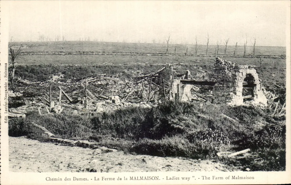 Chemin des Dames - Die Farm von MALMAISON - Verlag Lestrat-Nourarde - Soissons - Vorderseite