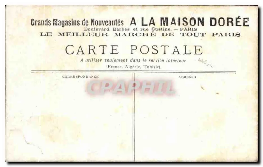 A Seine perto de Fontainebleau — vista da margem com barco — editor M.S.&C.S. - Verso