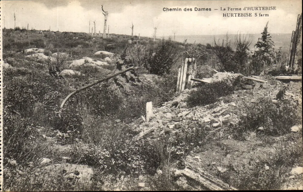 Chemin des Dames — Die Farm von HURTEBIZE — B. Margerade und H. Lestrait, Salsouss - Vorderseite