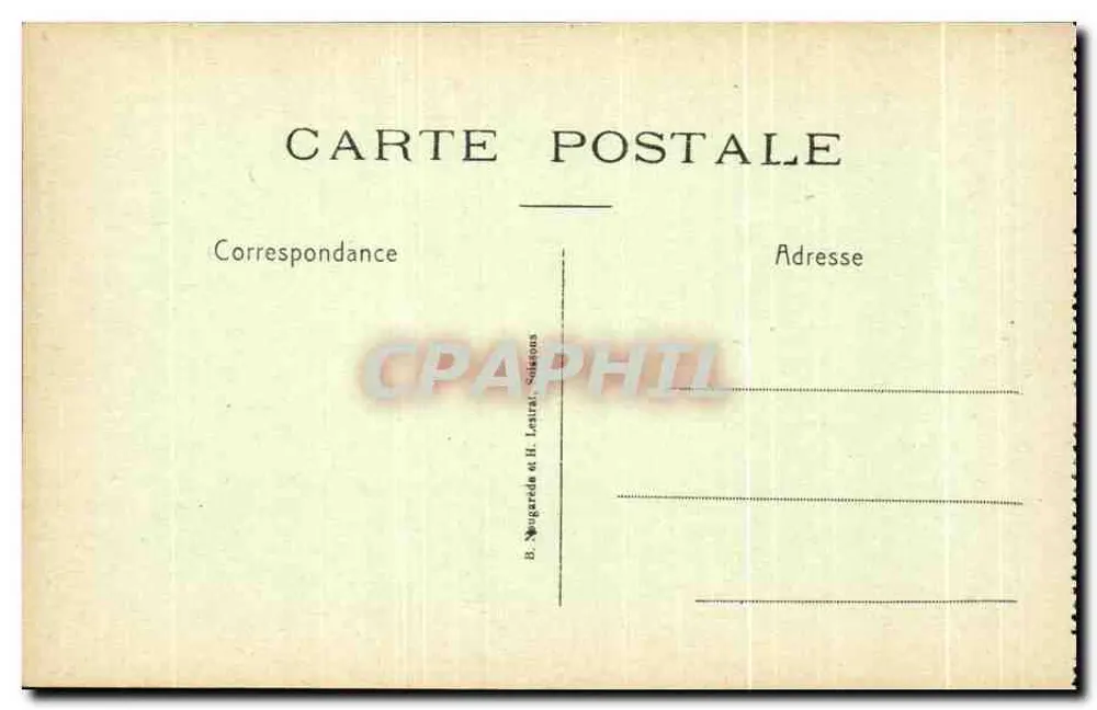 Chemin des Dames — Die Farm von HURTEBIZE — B. Margerade und H. Lestrait, Salsouss - Rückseite