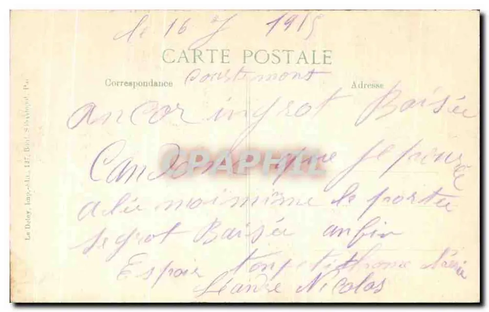 Reims — Wertvolle Glasfenster der Kathedrale durch Projektilen beschädigt — 8. Serie, Verlag (B.P.D.) - Rückseite
