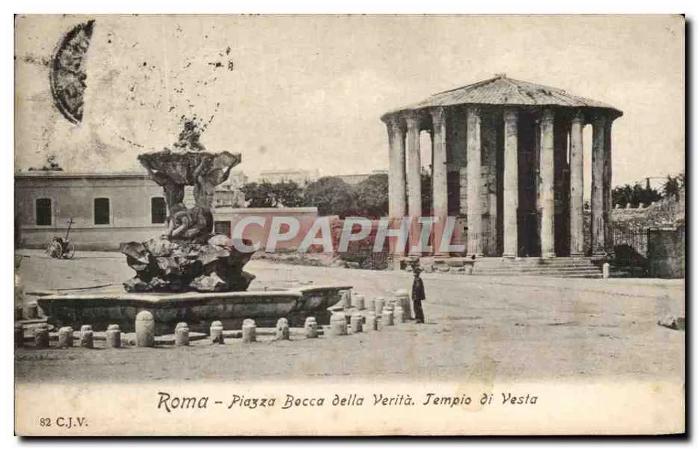 Rom - Piazza Bocca della Verità. Tempel von Vesta — C.J.V. Nr. 82 - Vorderseite
