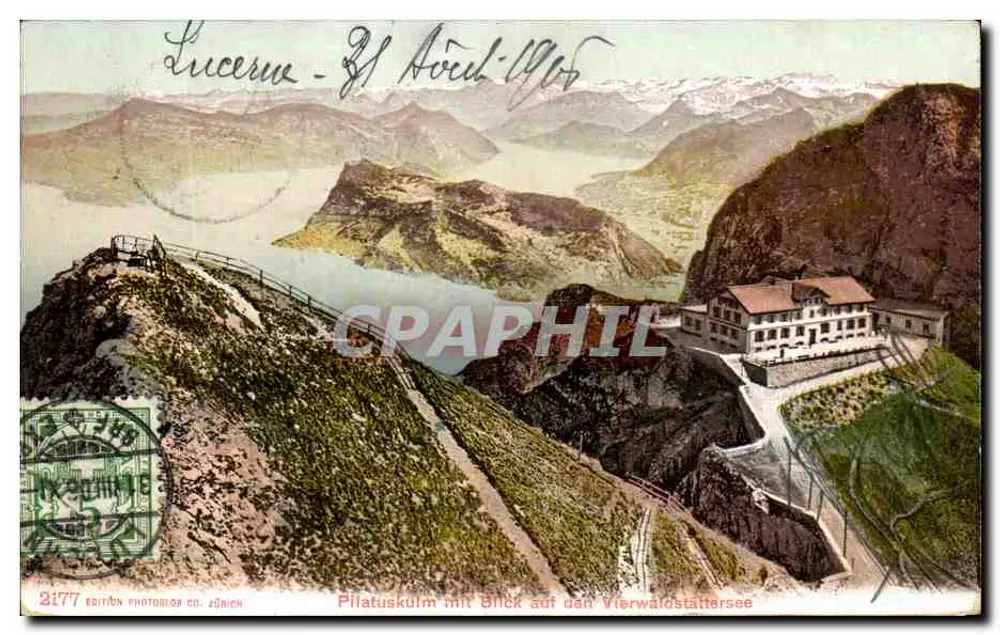 Pilatuskülmi mit Blick auf den Vierwaldstättersee — Édition Photolor Co. Zürich n°2177 - Vorderseite