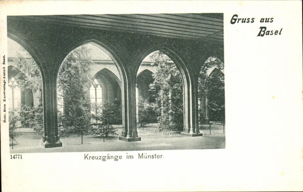 Kreuzgänge im Münster — Basilika Basel — Gehr. Meus Kunstverlag-Anstalt Basel, n° 14771 - Vorderseite