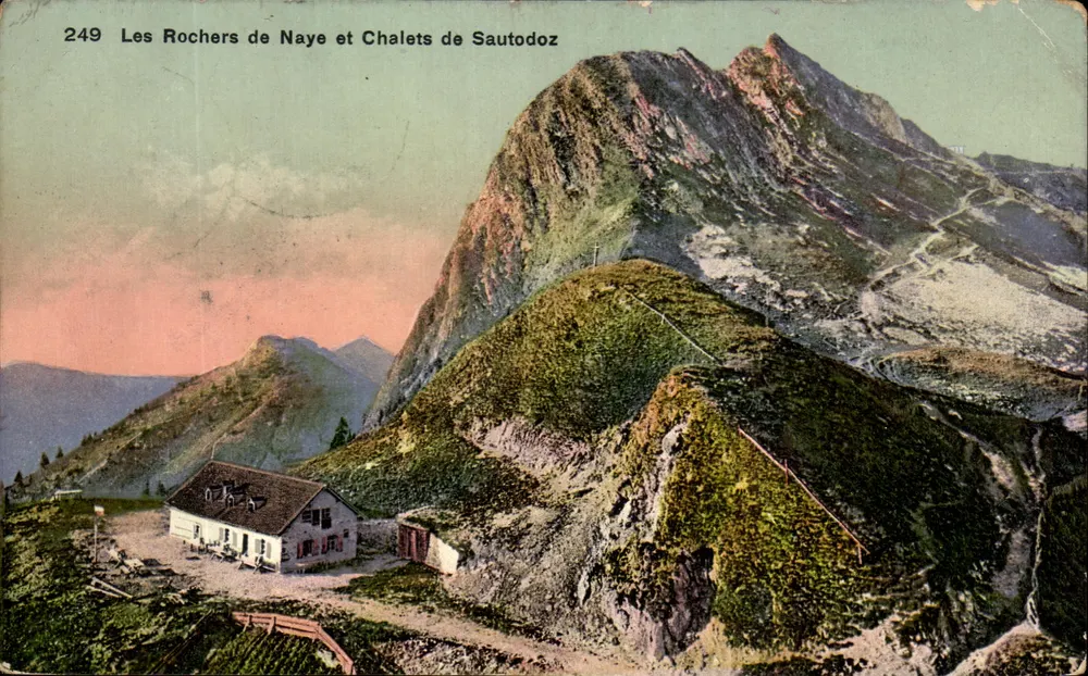 Les Rochers de Naye et Chalets de Sautodoz — 249 — Phototypie Co. Neuchâtel - Recto
