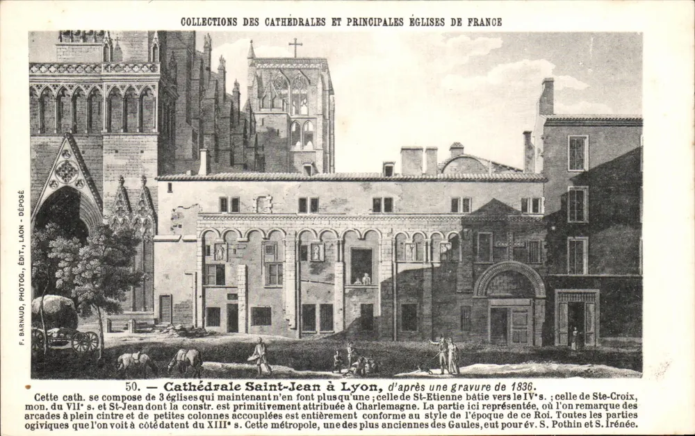 Kathedrale Saint-Jean in Lyon — Sammlung der Kathedralen und wichtigsten Kirchen Frankreichs — F. Barnaud, photog. Verlag, Lyon, Nr. 50 - Vorderseite