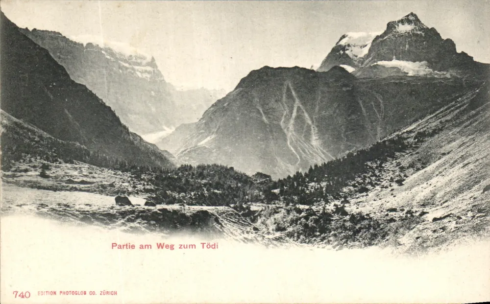 Part of the Path to Tödi — Photoglob Co. Zürich Edition, no. 740 - Front