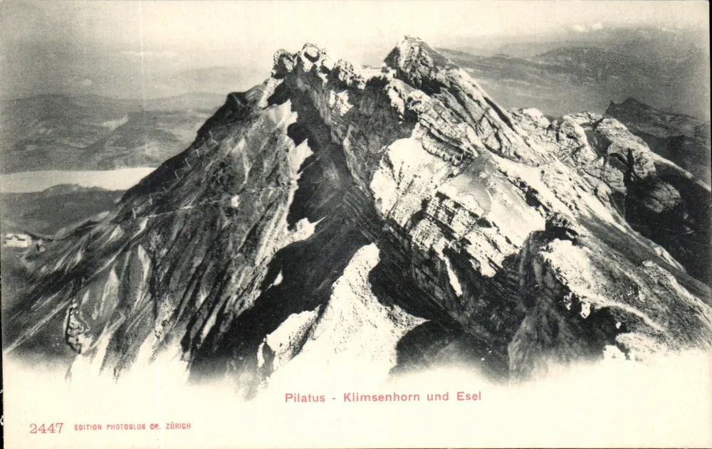 Pilatus - Klimsenhorn e Esel — Edizione Photosglob Oe. Zurigo, n° 2447 - Recto